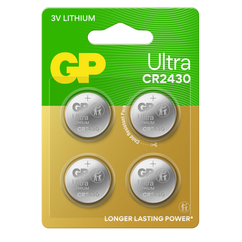 GP Batteries Ultra Litium Knappcell CR2430 4 st