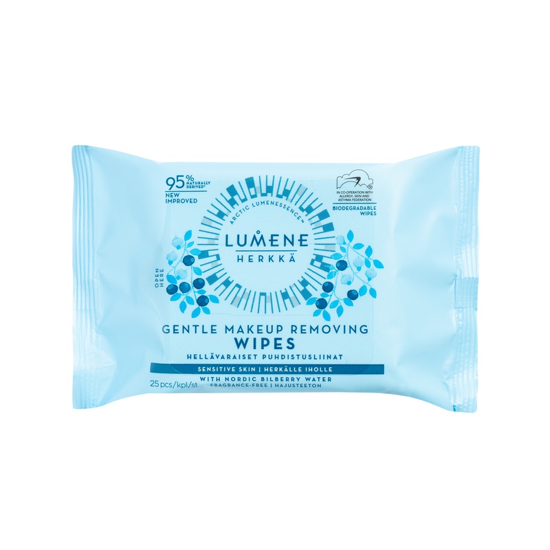 Köp 2 få 25% | Lumene HERKKÄ Gentle Makeup Removing Wipes 25 st