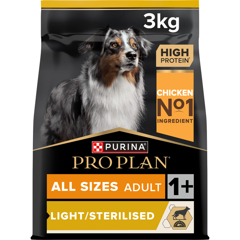 Purina Pro Plan All Sizes Adult Dog Light Sterilised Kyckling 3 kg