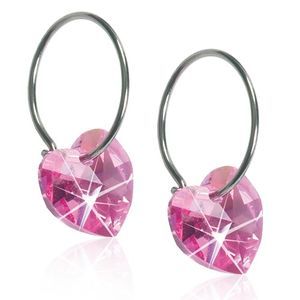 Blomdahl Örhängen Nt Ring Heart Rose, 14 mm 1 par