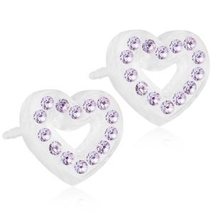 Blomdahl örhängen BM MP Brilliance Heart Hollow 10mm Violet 1 par
