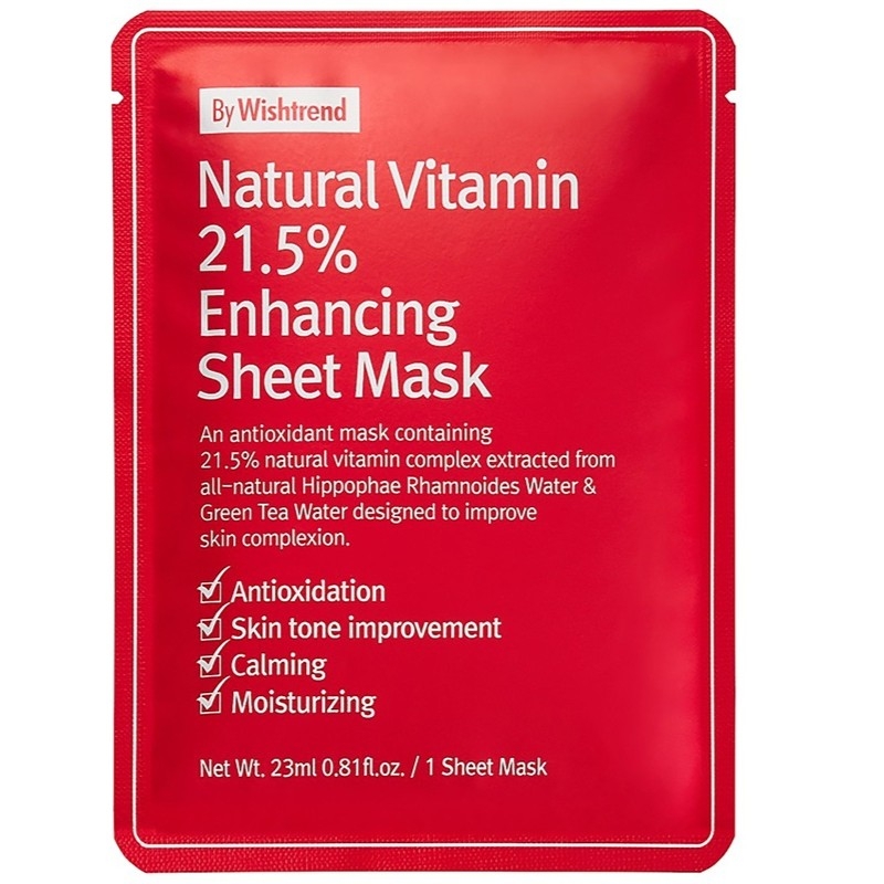 By Wishtrend Natural Vitamin 21.5% Enhancing Sheet Mask 23 ml