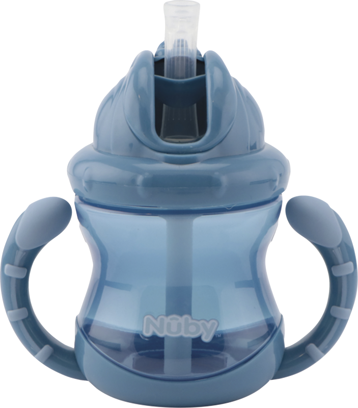 Nuby Twin Handle Flip It Mugg Blå +12m 240 ml