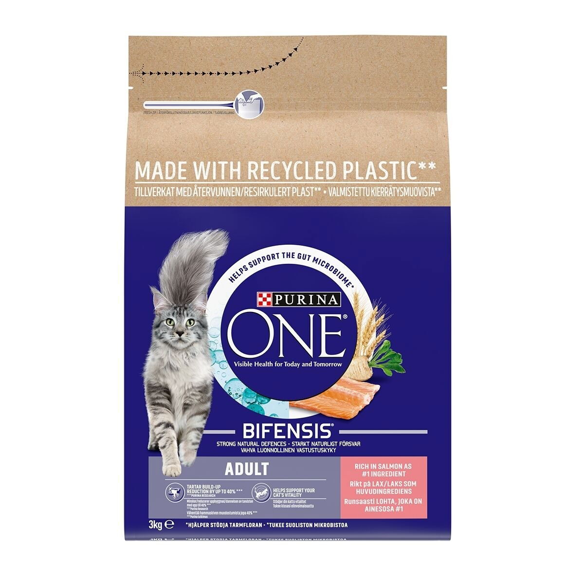 Purina ONE Purina One Adult Lax och Fullkorn 3 kg