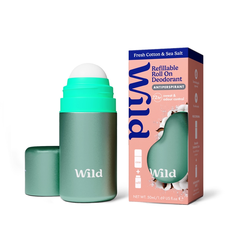 Wild Antiperspirant Roll-On Aqua Case Fresh Cotton Sea Salt 50 ml
